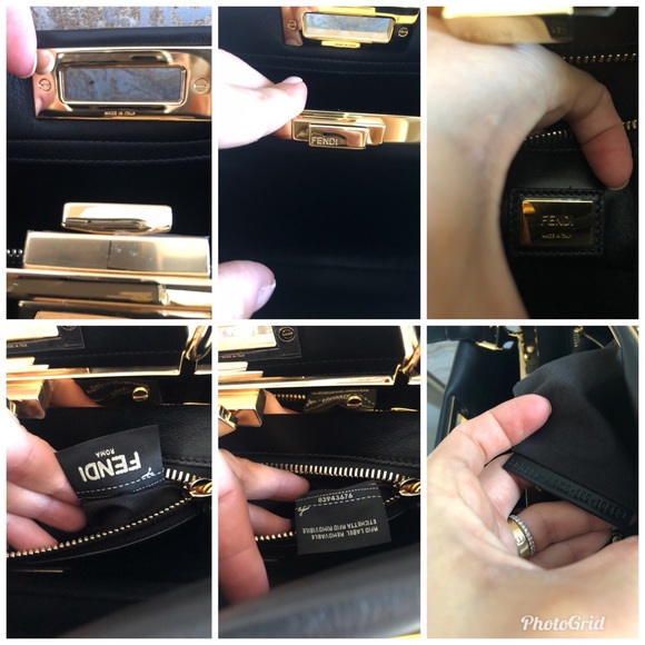 Fendi Medium Regular Studded Peekaboo Satchel Bag - Picture 8 of 8